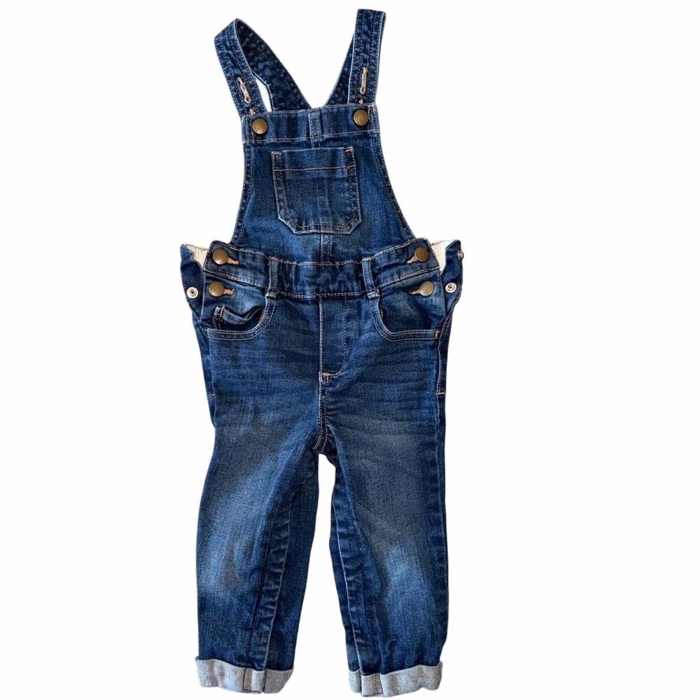Old Navy Blue Denim Kids Overalls - Size 2T